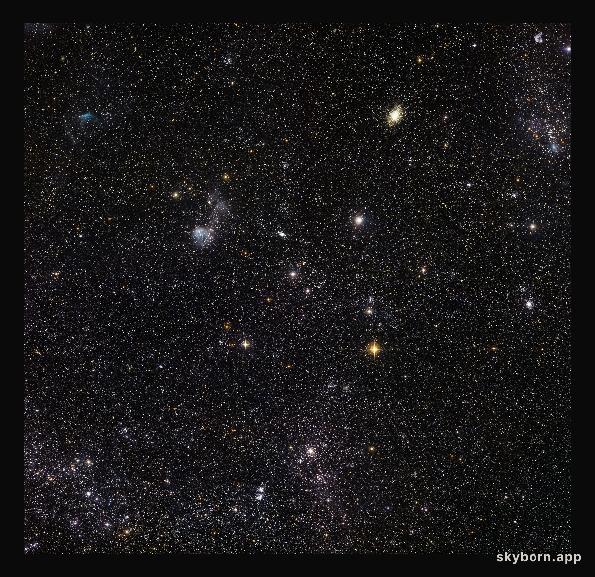 Detailed view of a section of the Large Magellanic Cloud