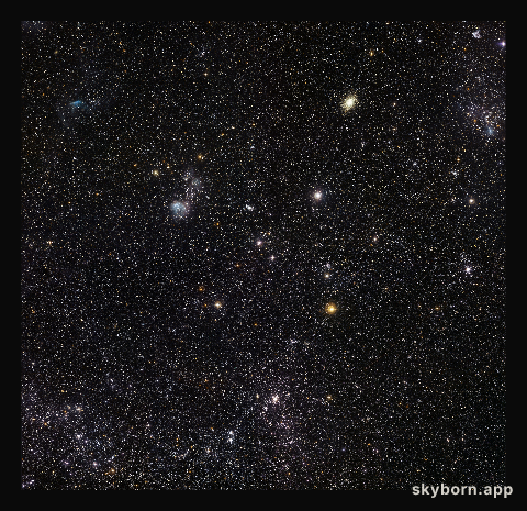 Detailed view of a section of the Large Magellanic Cloud
