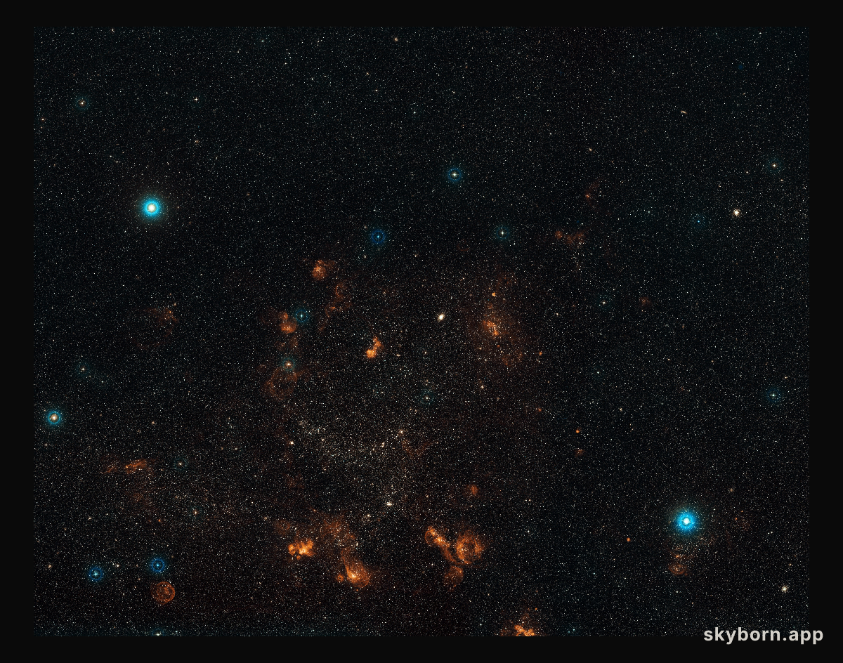 Wide-field view of part of the Large Magellanic Cloud