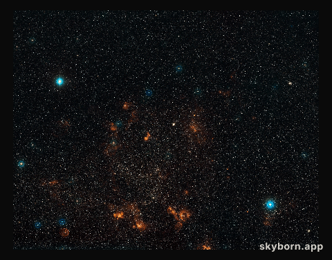 Wide-field view of part of the Large Magellanic Cloud