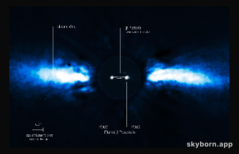 Planet around Beta Pictoris (annotated)