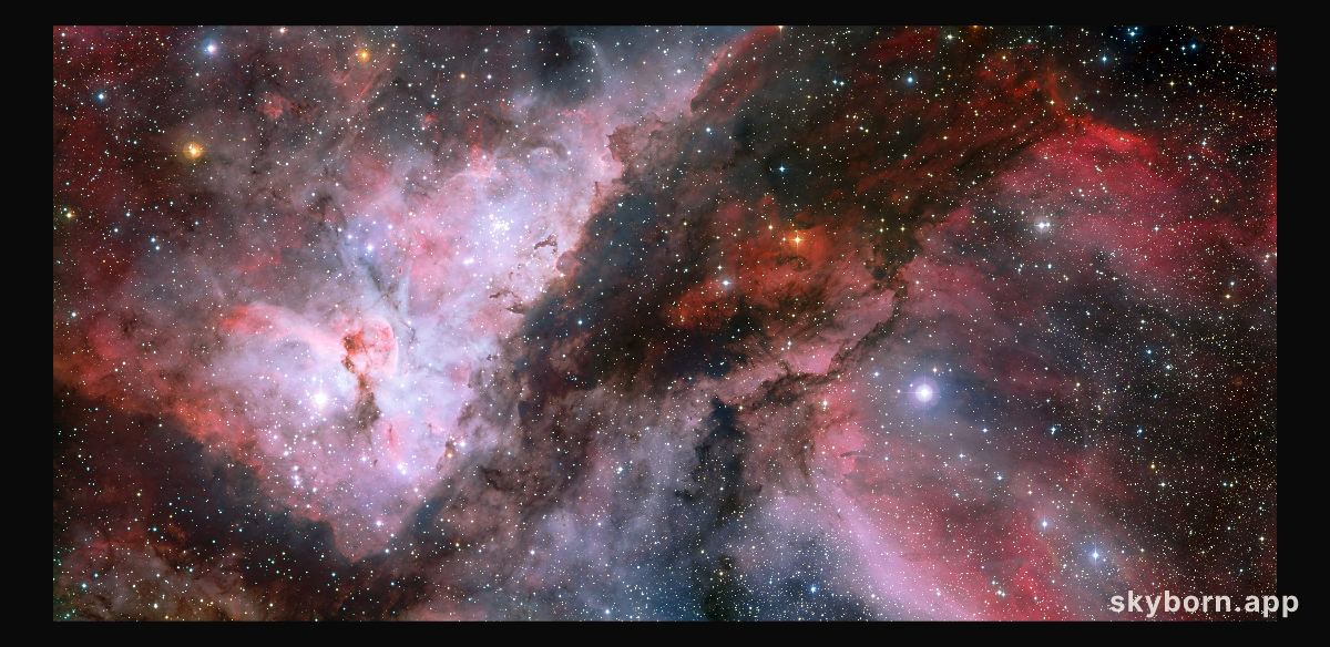 Panoramic view of the WR 22 and Eta Carinae regions of the Carina Nebula*
