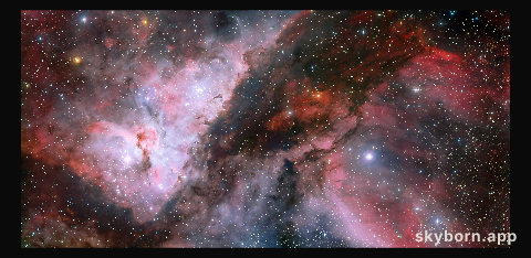 Panoramic view of the WR 22 and Eta Carinae regions of the Carina Nebula*