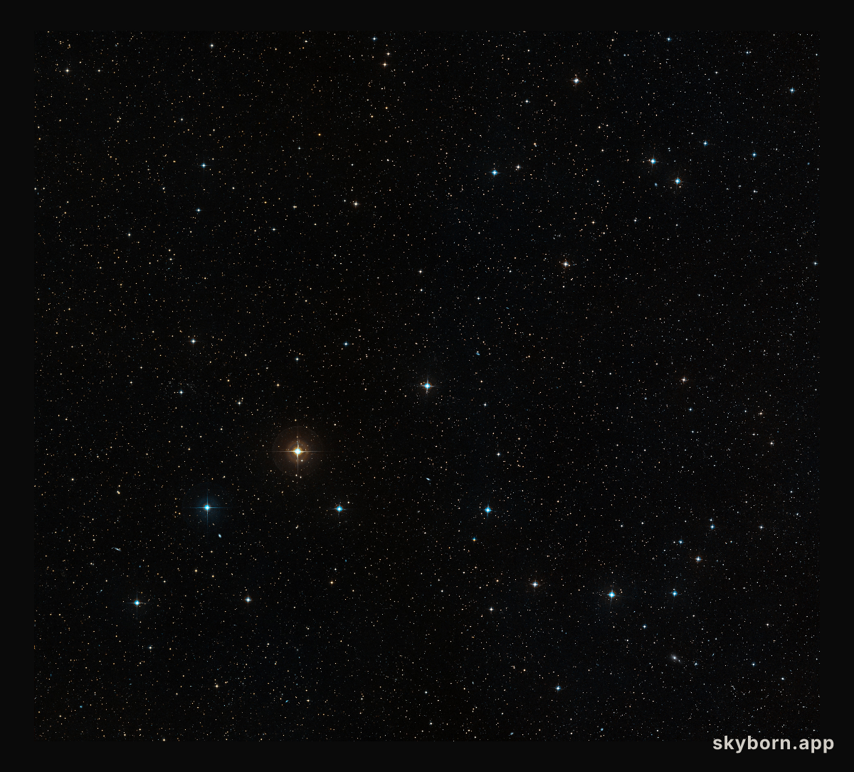 Wide-field view of the sky around the star HD 10180