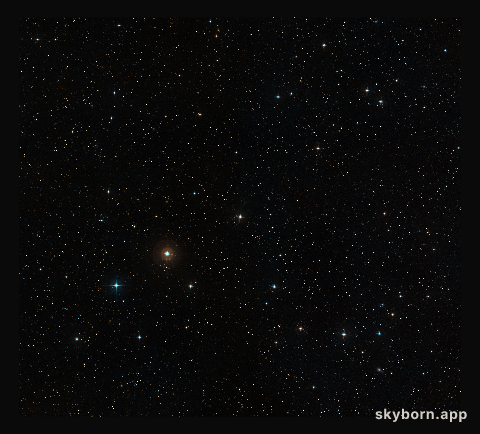 Wide-field view of the sky around the star HD 10180