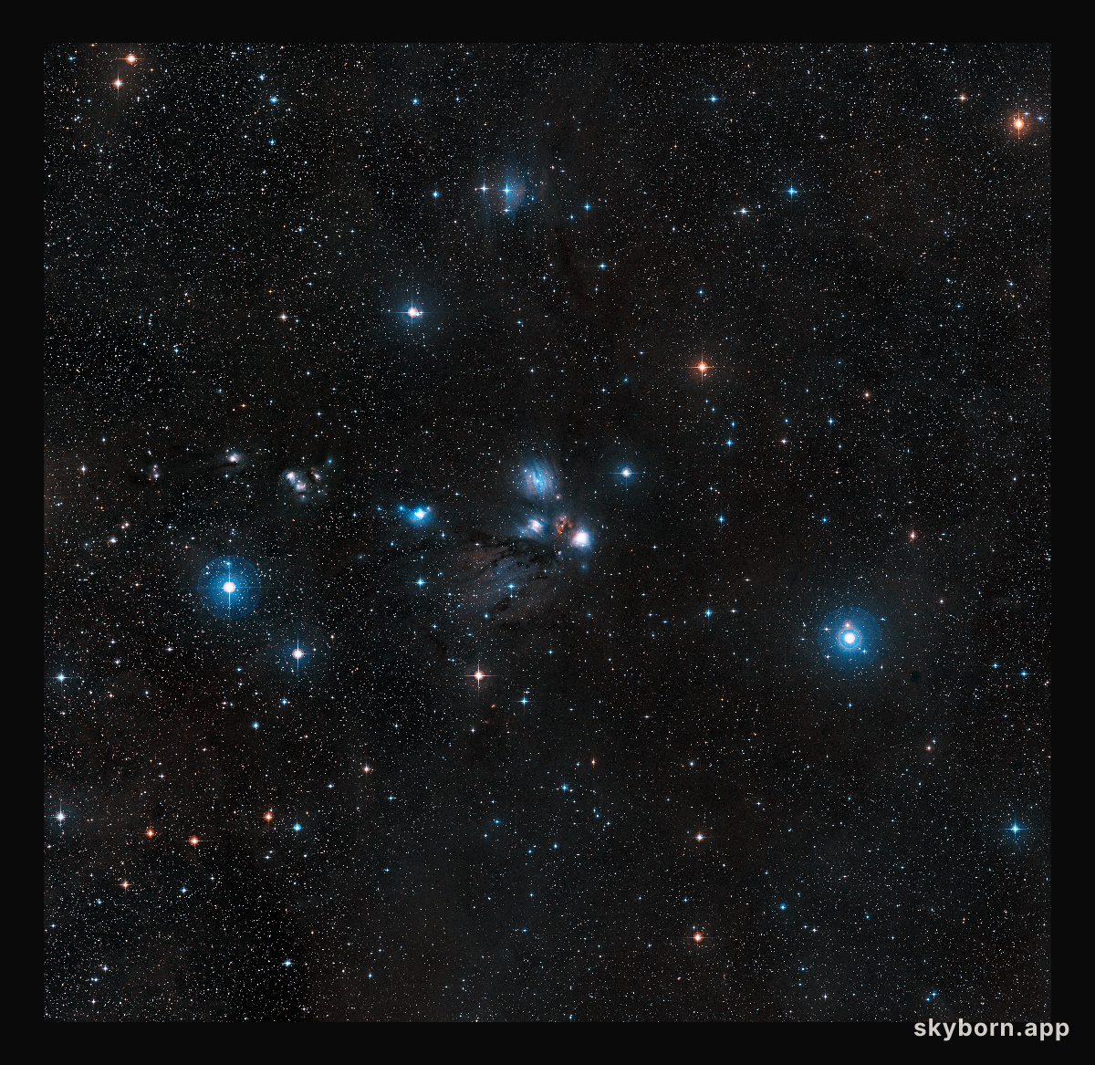 Wide-field view of the field around Monoceros R2