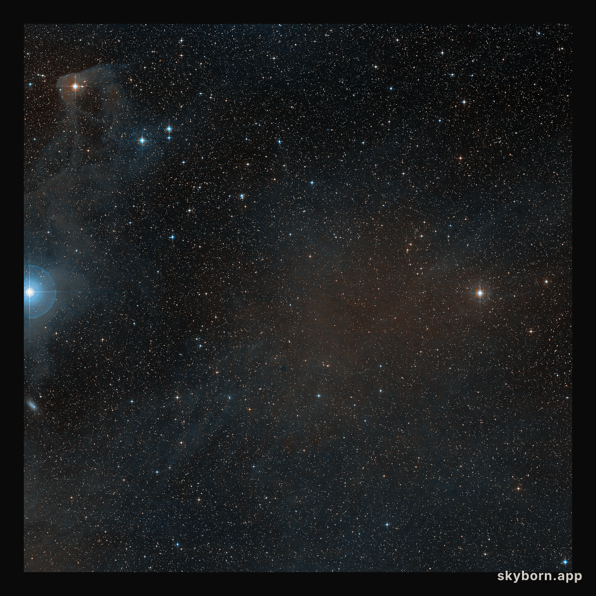 A wide-field view of the sky around the young star T Cha
