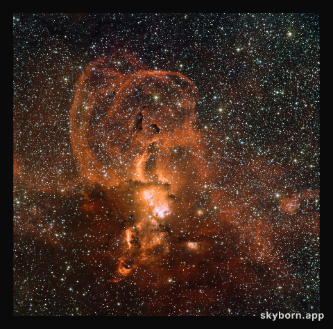 Wide Field Imager view of the star formation region NGC 3582