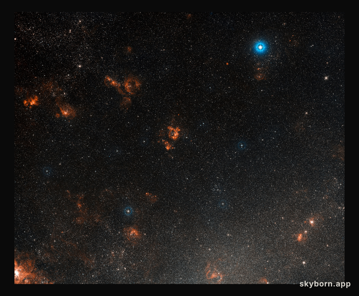 Wide-field view of the sky around NGC 1929