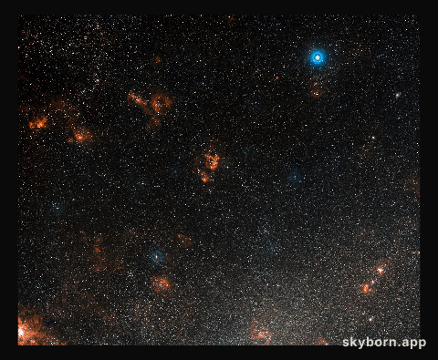 Wide-field view of the sky around NGC 1929
