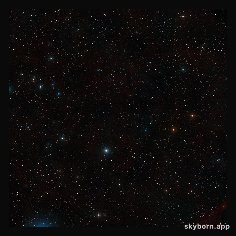 Wide-field view of the sky around a giant space blob