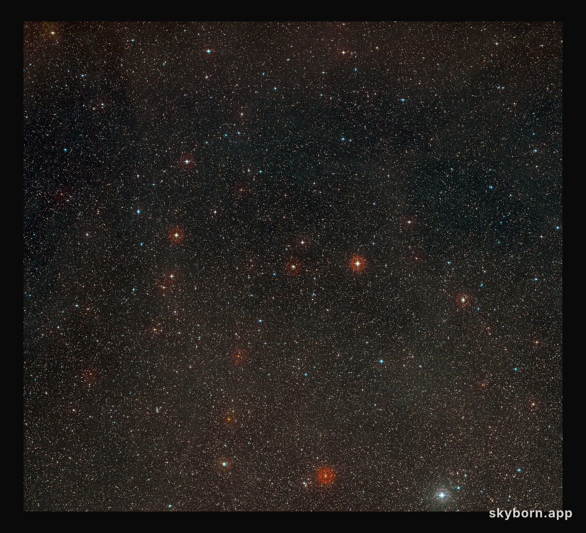 Wide-field view of the sky around the star HD 85512
