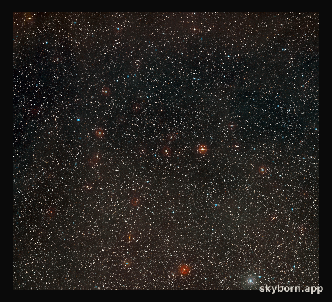 Wide-field view of the sky around the star HD 85512