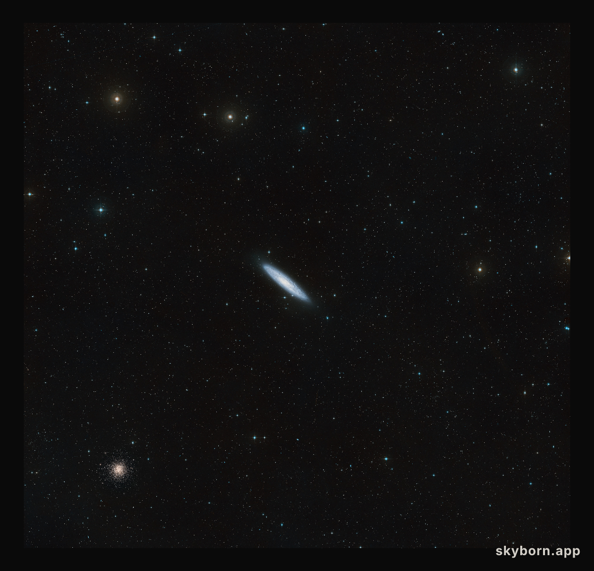 Wide-field view of the sky around NGC 253