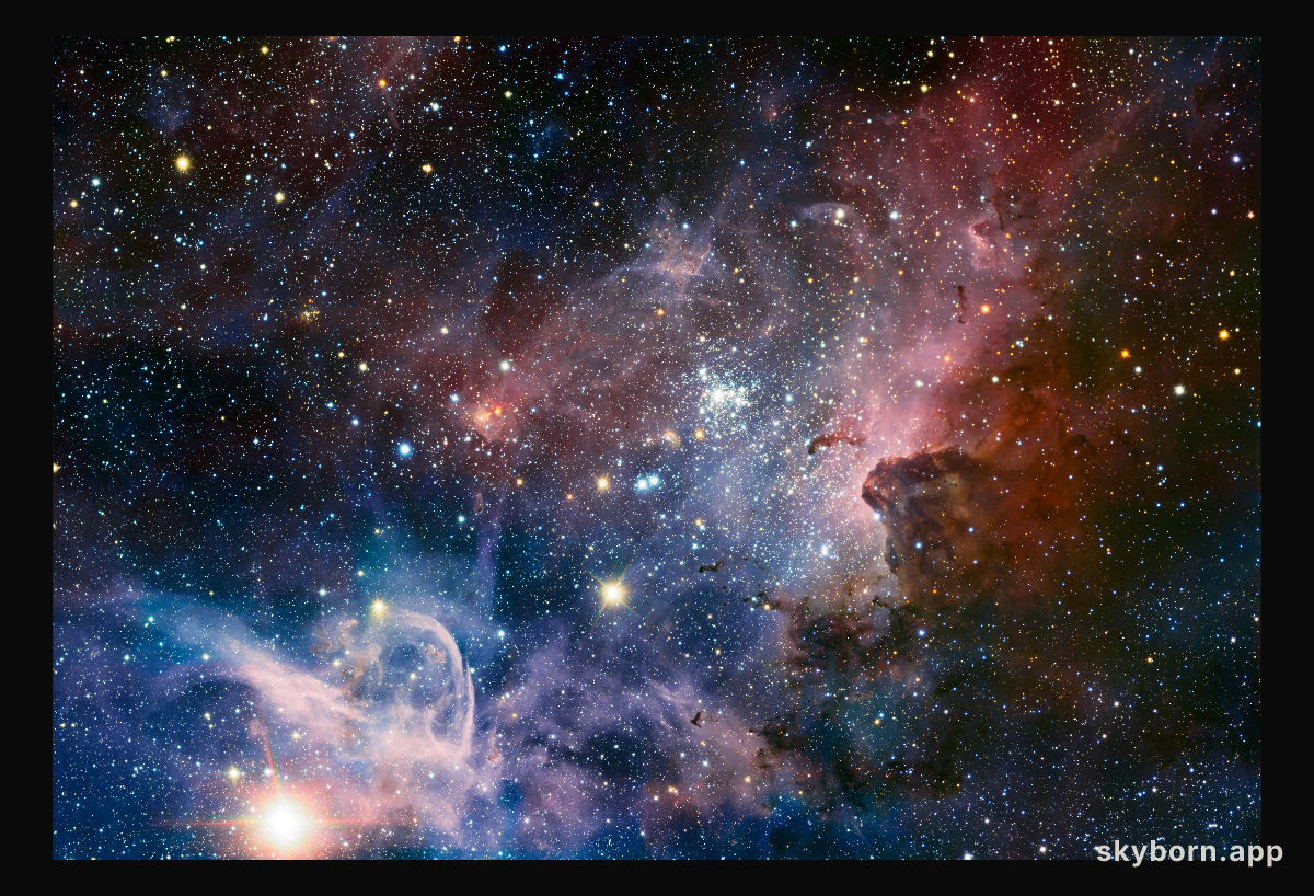 VLT image of the Carina Nebula in infrared light