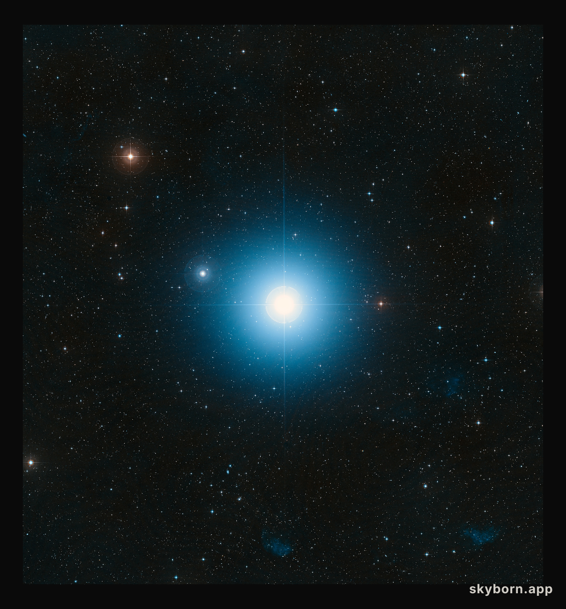 Wide-field view of the sky around the bright star Fomalhaut