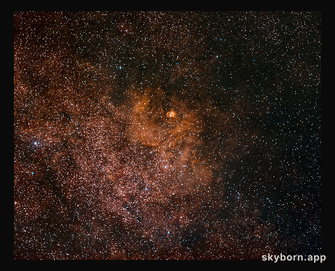Wide-field view of the sky around the cluster NGC 6604