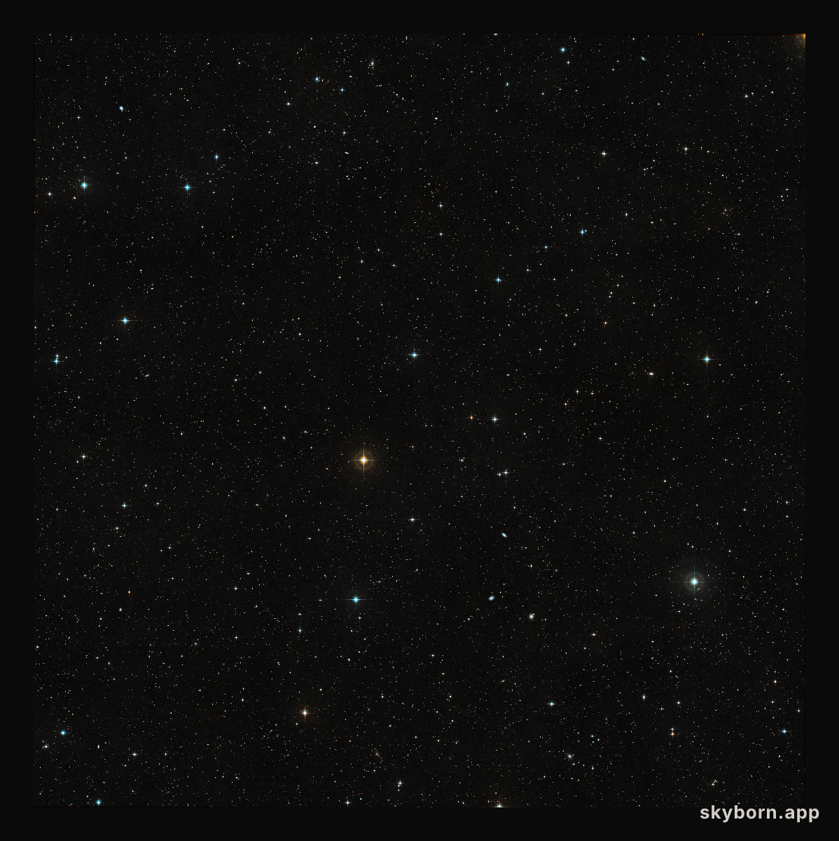 Wide-field view of the sky around the quasar HE0109-3518