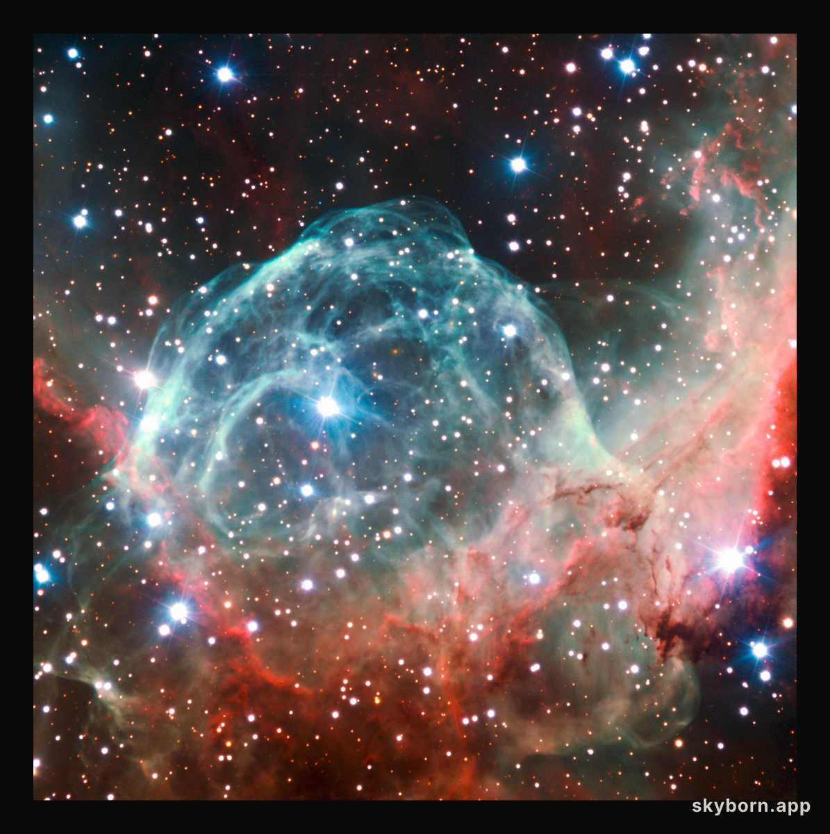 Thor’s Helmet Nebula imaged on the occasion of ESO’s 50th anniversary
