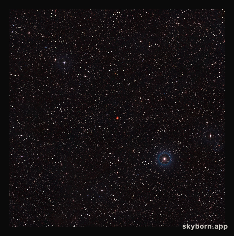 Wide-field view of the sky around the planetary nebula Fleming 1
