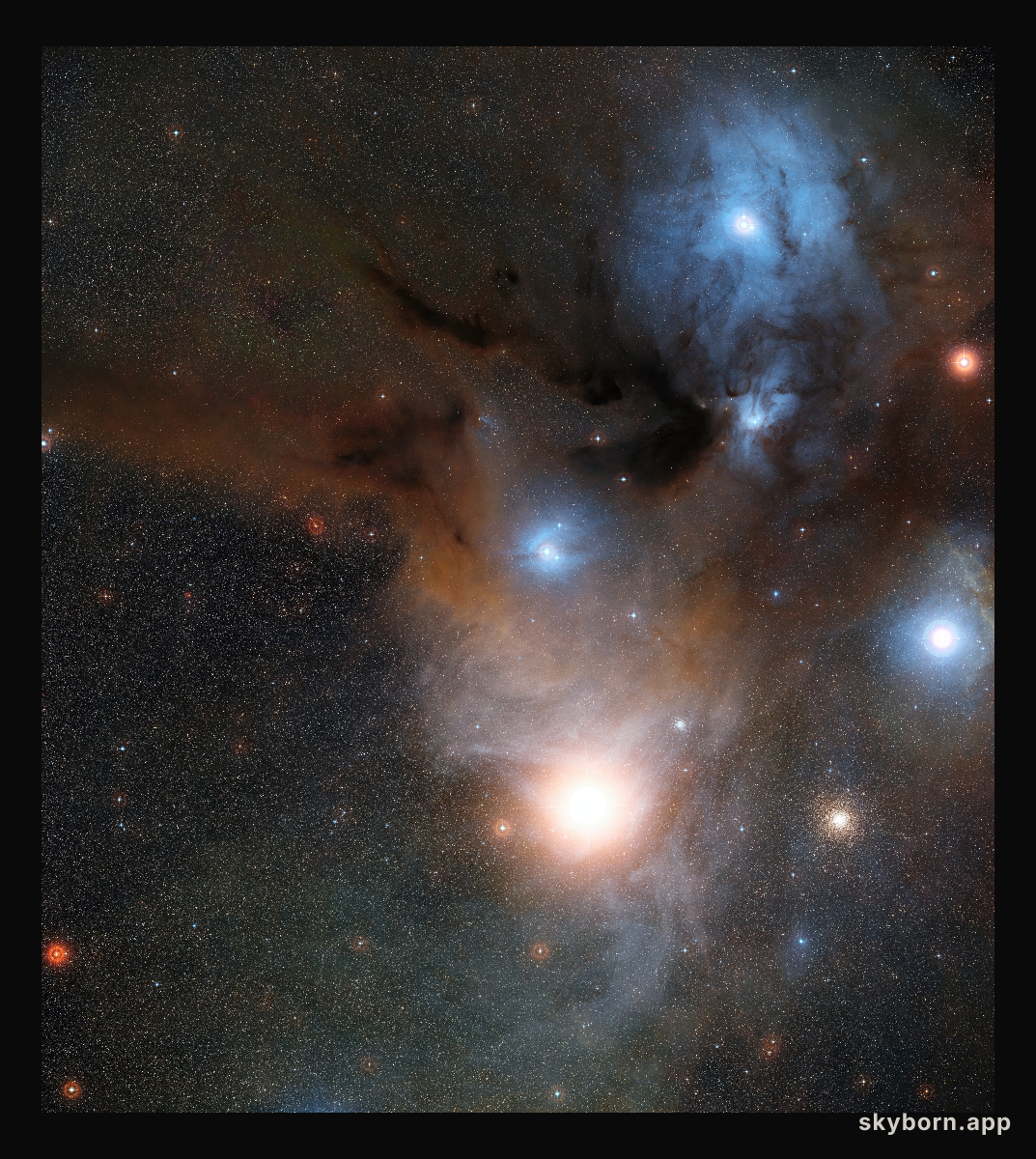 Wide-field view of the Rho Ophiuchi star-forming region in visible light