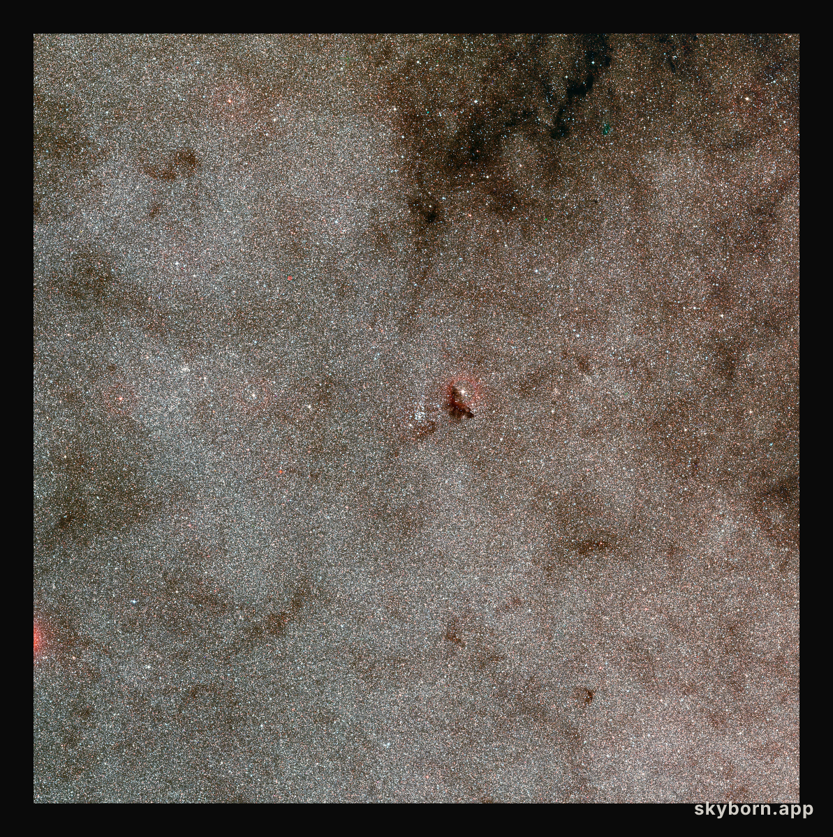 Wide-field view of the star cluster NGC 6520 and the dark cloud Barnard 86