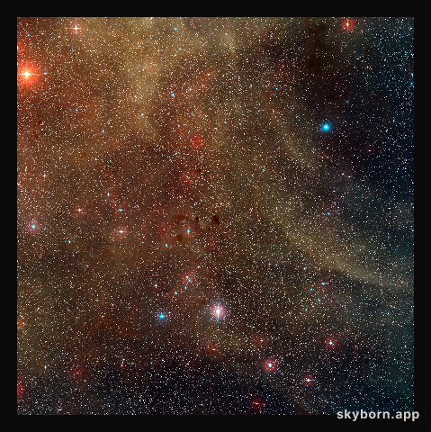 Wide-field view of the open star cluster NGC 2547