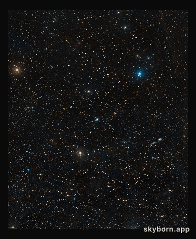 Wide-field view of the region around galaxy NGC 3783