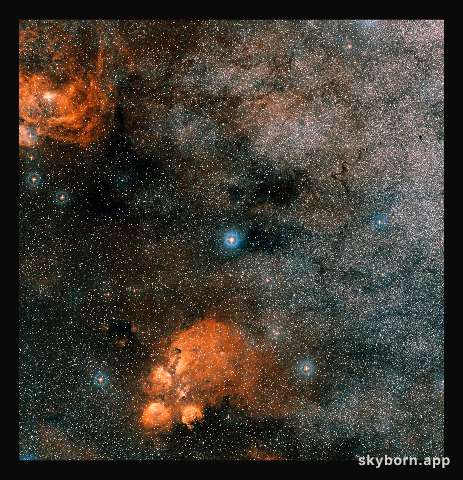 The sky around the star Gliese 667C