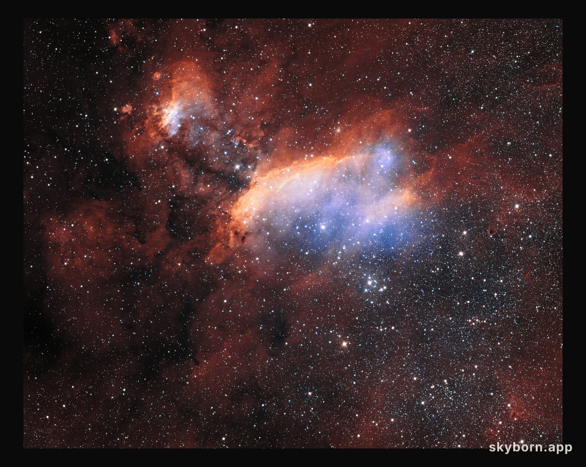 The Prawn Nebula from ESO's VST (wide crop)
