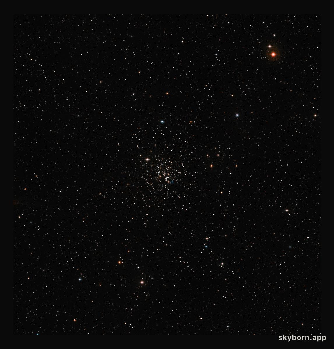 Wide-field view of the open star cluster Messier 67