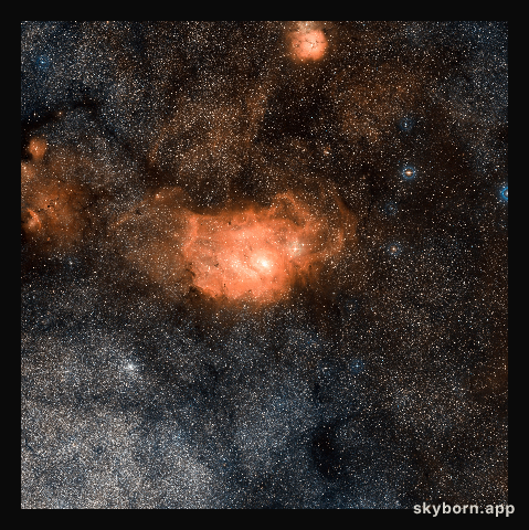 Wide-field view of the Lagoon Nebula
