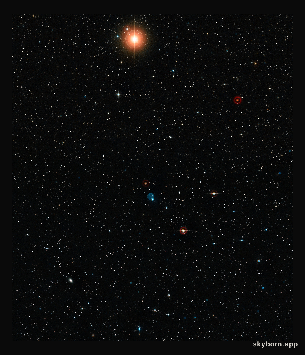 Wide-field view of the sky around Abell 33