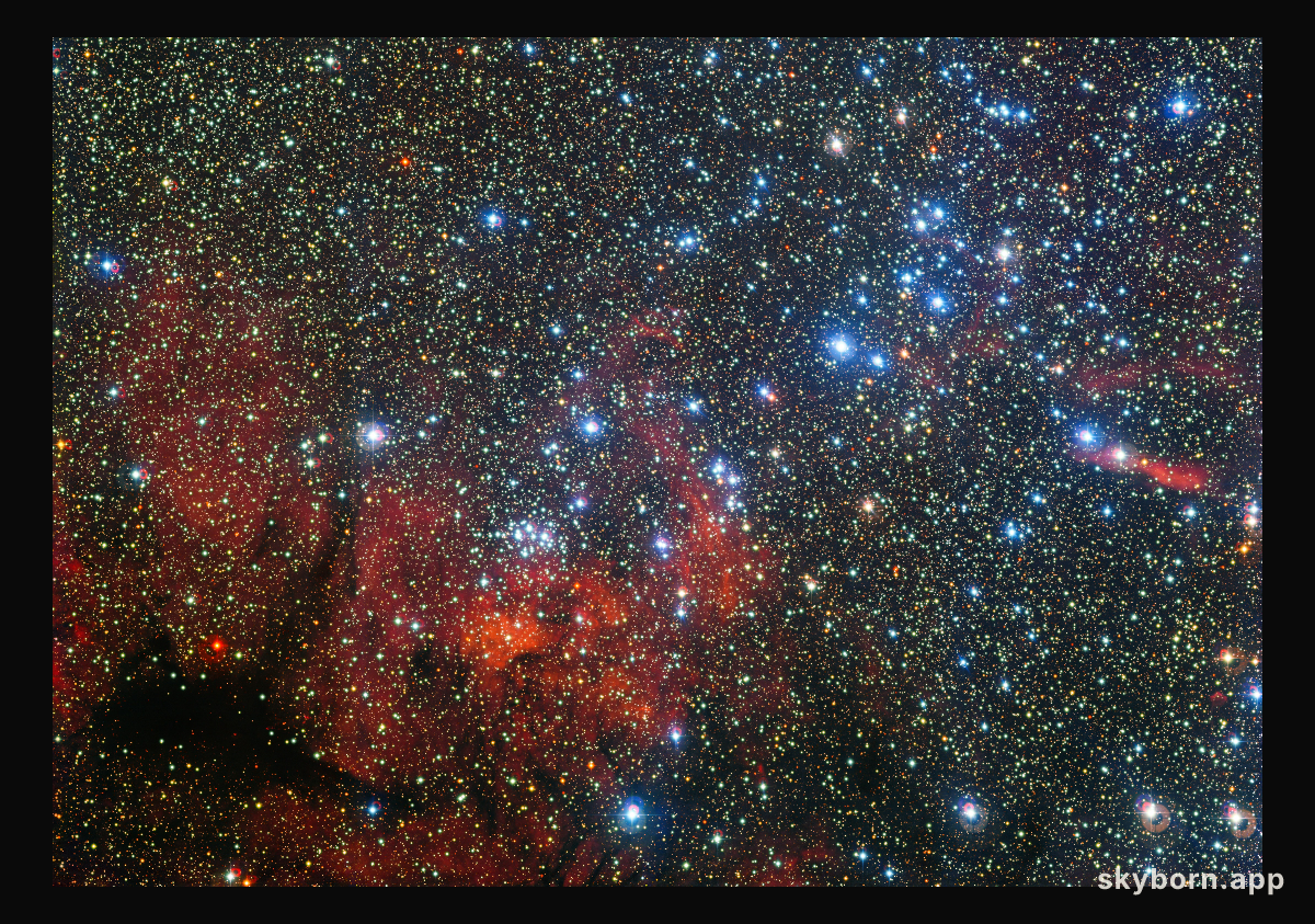 The colourful star cluster NGC 3590