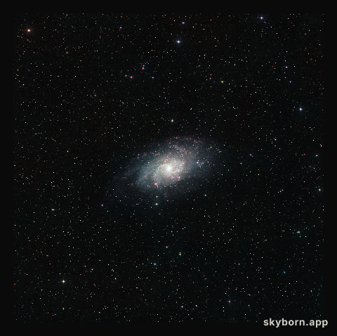 Wide-field view of the sky around Messier 33