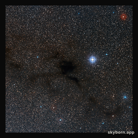Wide-field view of the sky around the dark cloud Lupus 4