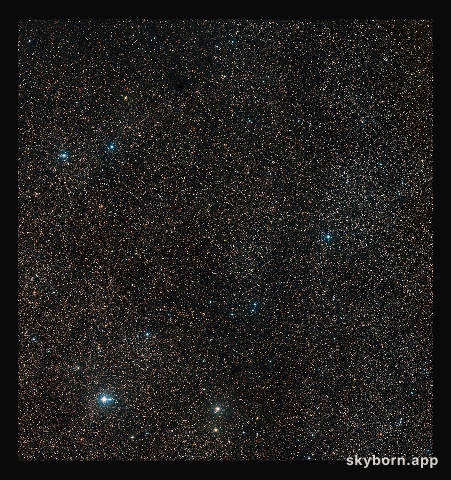 Wide-field view of the sky around the planetary nebula Henize 2-428