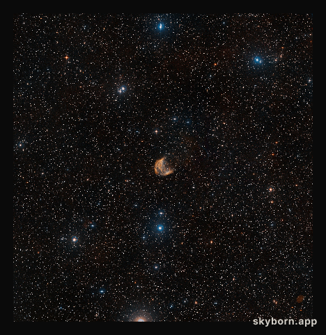 Wide-field view of the sky around the Medusa Nebula