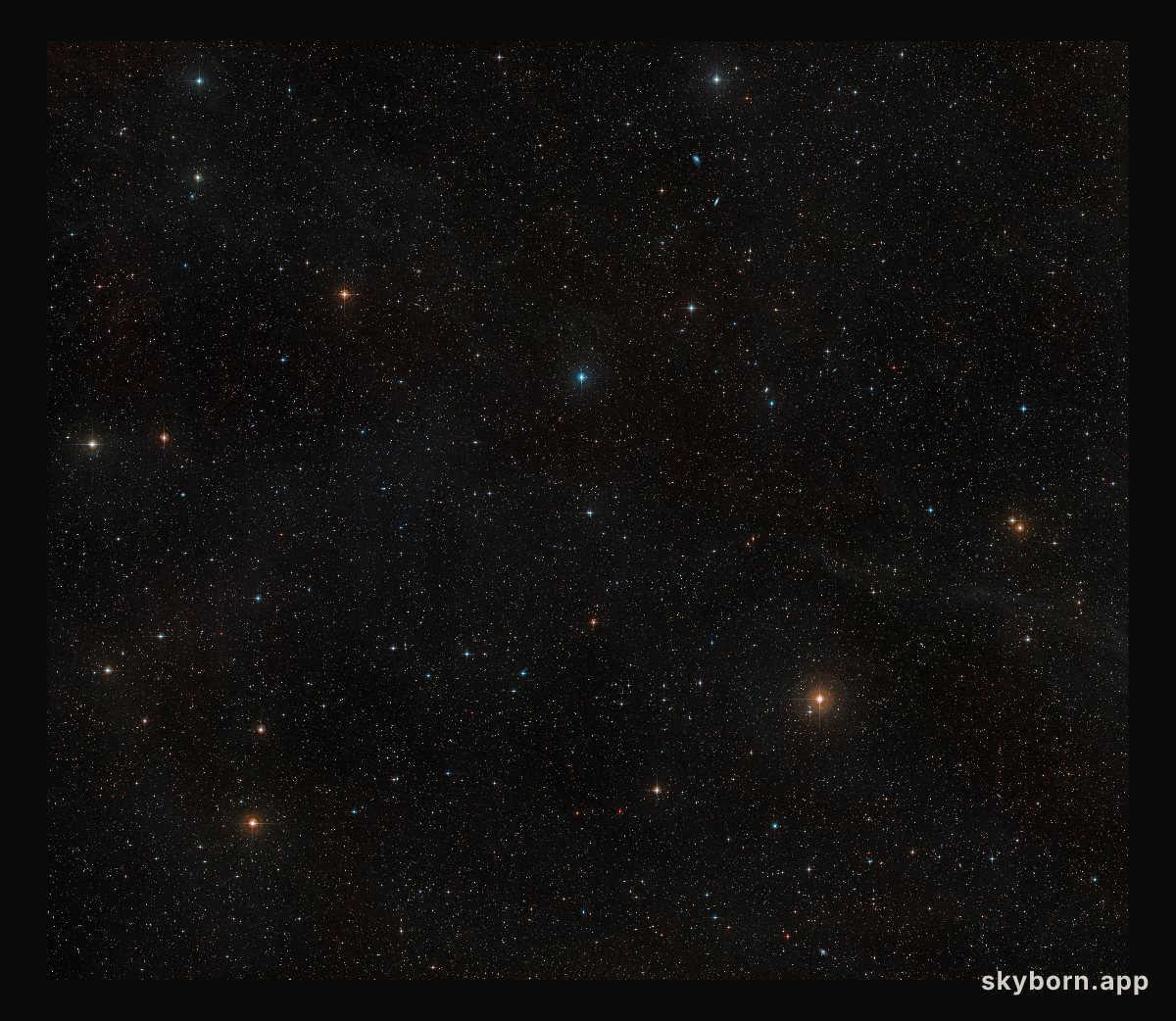 Wide-field view of the sky around the nearby star AU Microscopii