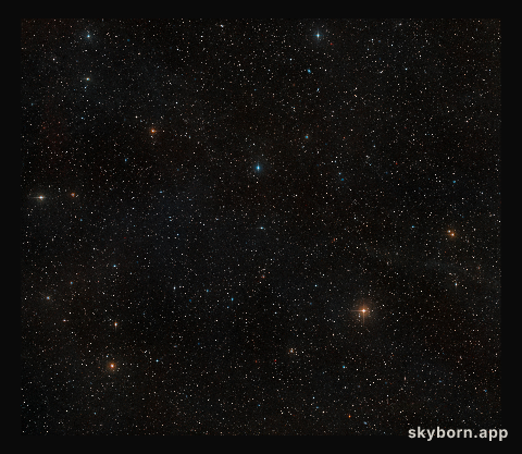Wide-field view of the sky around the nearby star AU Microscopii