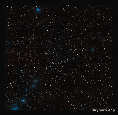 Wide-field view of the sky around the interacting galaxy NGC 5291