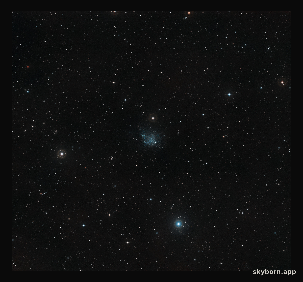 The sky around the dwarf galaxy IC 1613