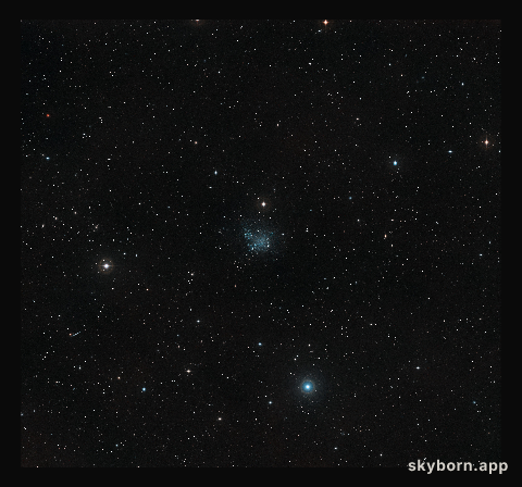 The sky around the dwarf galaxy IC 1613