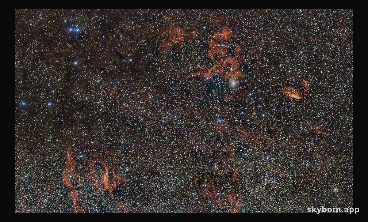 The sky around the star formation region RCW 106