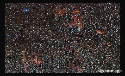 The sky around the star formation region RCW 106