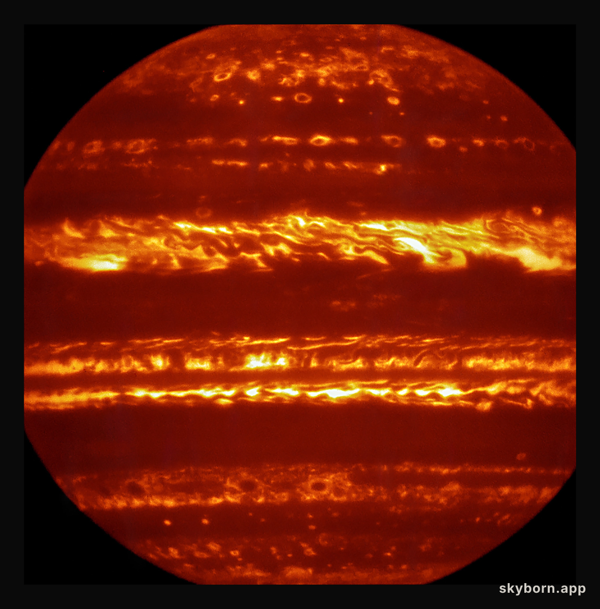 Jupiter imaged using the VISIR instrument on the VLT