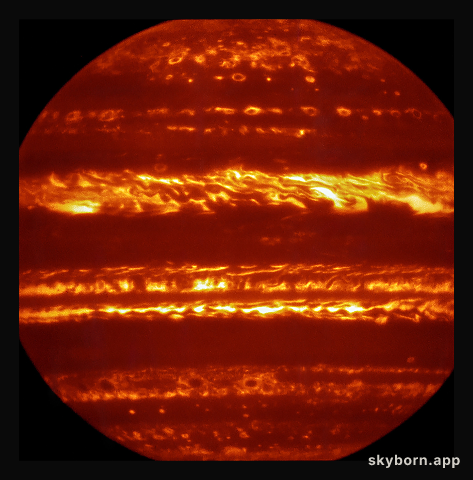 Jupiter imaged using the VISIR instrument on the VLT