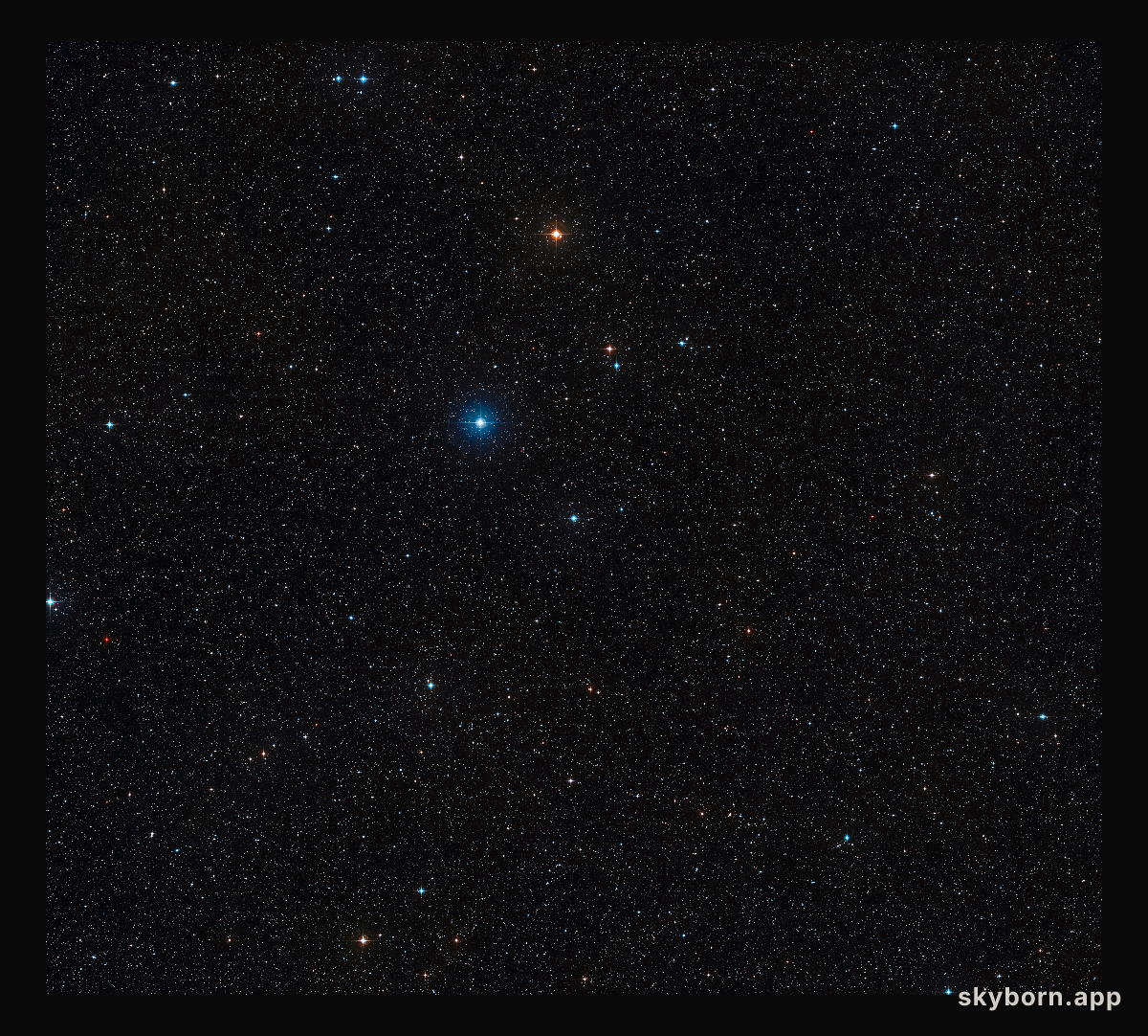 The sky around the triple-star system HD 131399