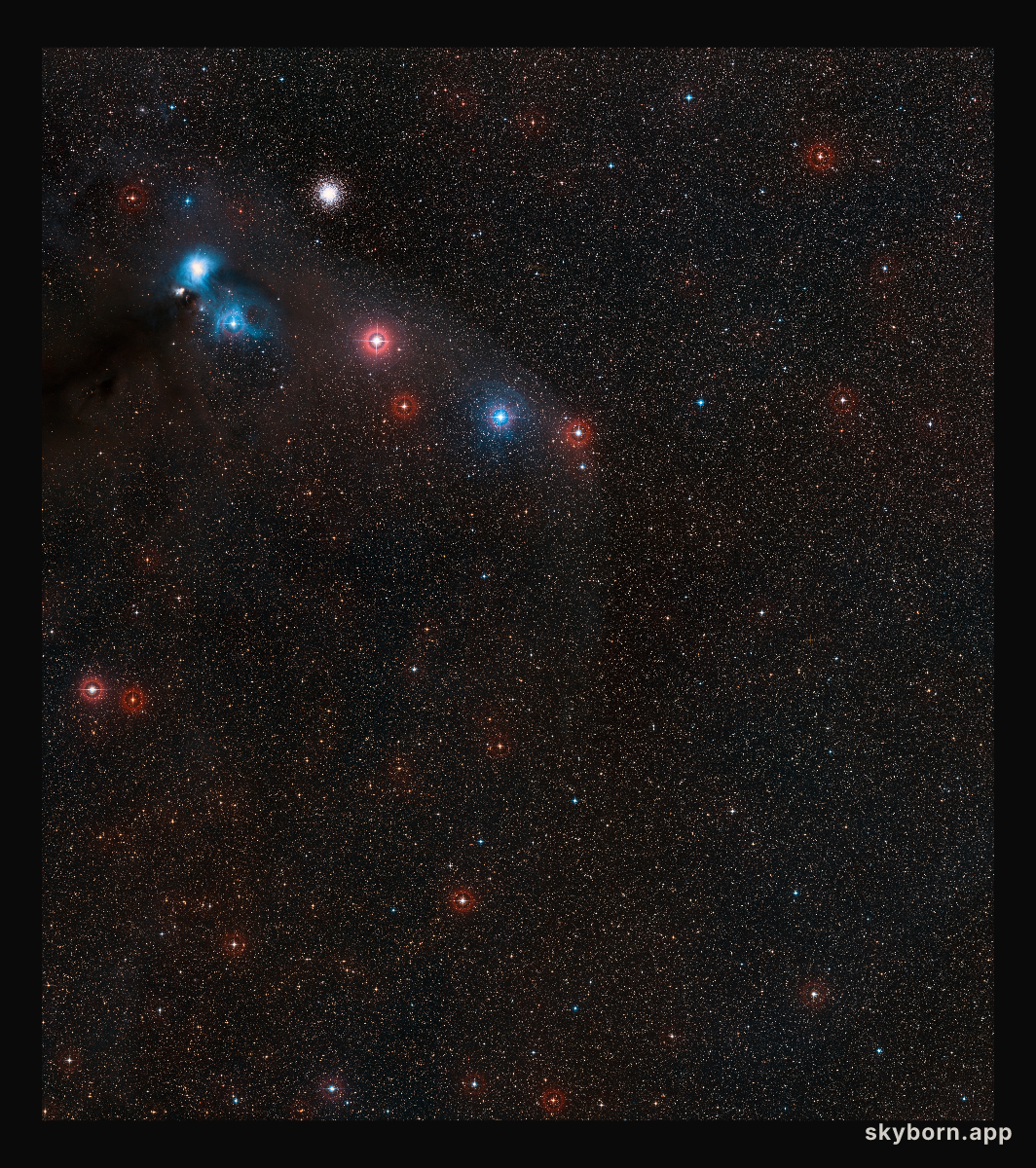 Wide field view of the sky around the very faint neutron star RX J1856.5-3754