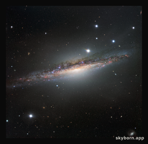 The edge-on galaxy NGC 1055